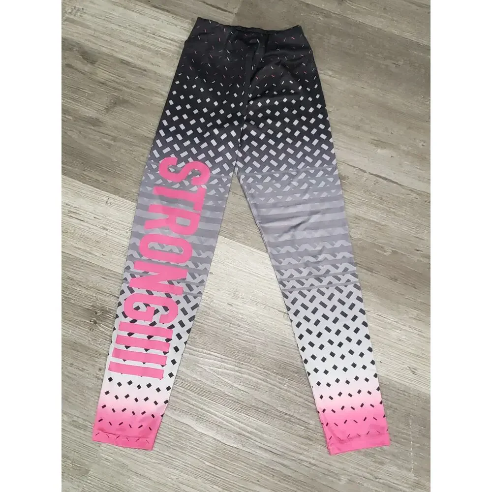 Justice Black Colorful Sprinkle Design STRONG Stretch Leggings | Size 16
